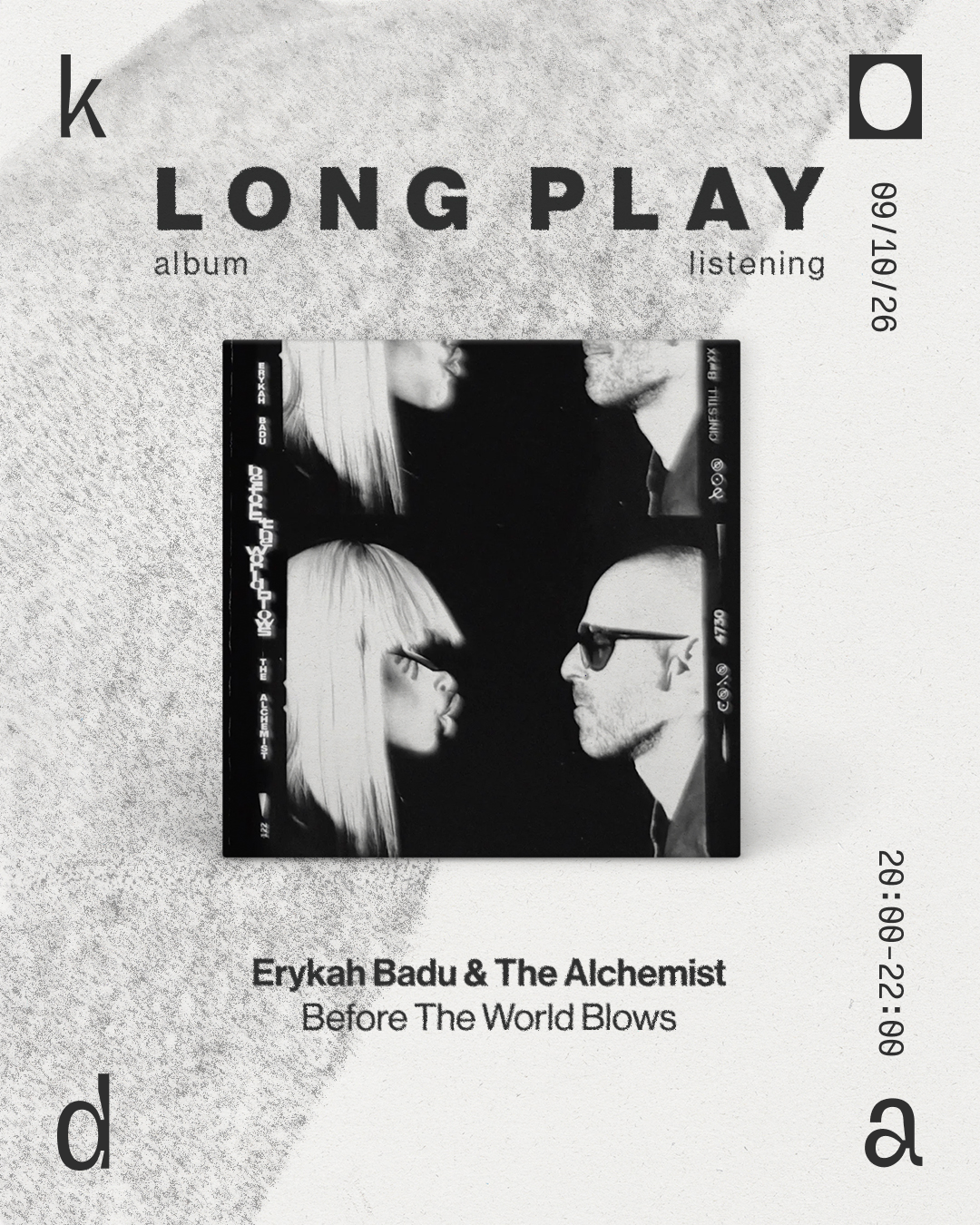 Long Play: Erykah Badu & The Alchemist – Before The World Blows in Koda, Rotterdam
